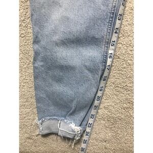 AGOLDE Denim Jeans Cropped Frayed Hem Light Wash High Rise‎ Size 30x25